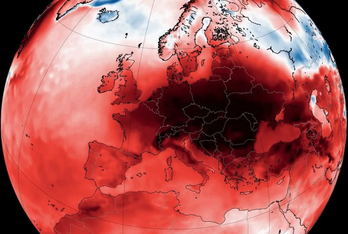 (c) 2024 copernicus: Temperature anomaly, February 2024