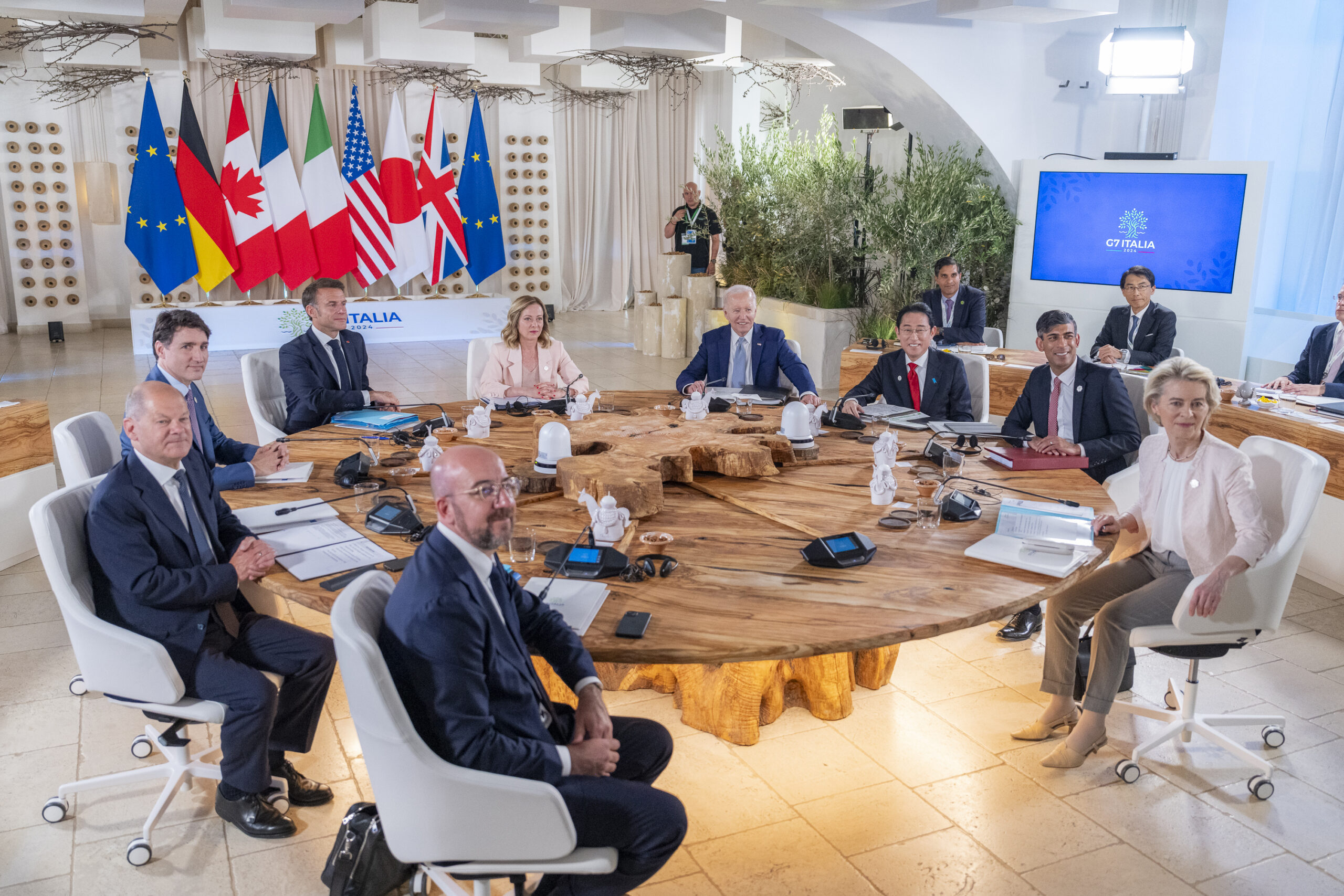 2024 USA White House: President Joe Biden participates in Working Session I: Africa, Climate Change and Development at the 2024 G7 Summit, Thursday, June 13, 2024, at Borgo Egnazia in Apulia, Italy by Adam Schultz
